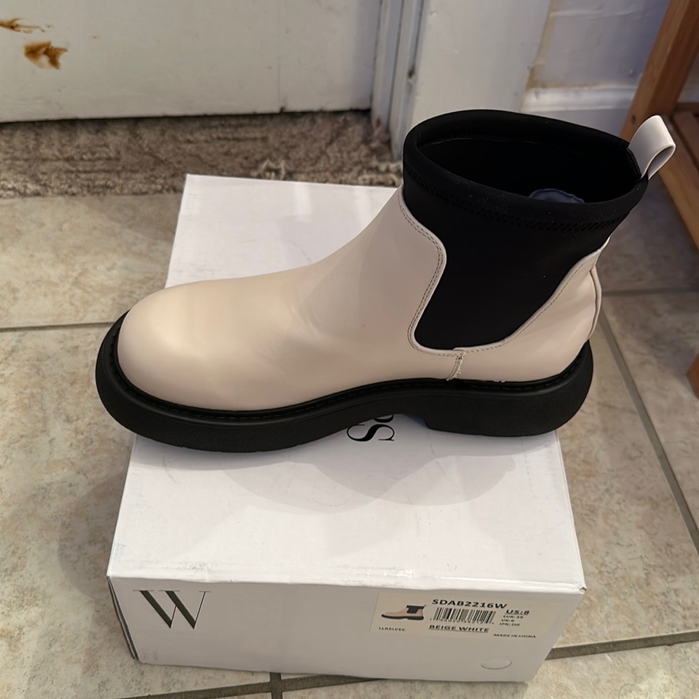 Cream Boots